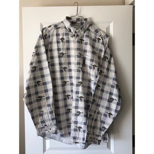 Mens XL Columbia Flannel with Duck print